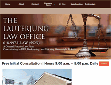 Tablet Screenshot of lauterjunglaw.com